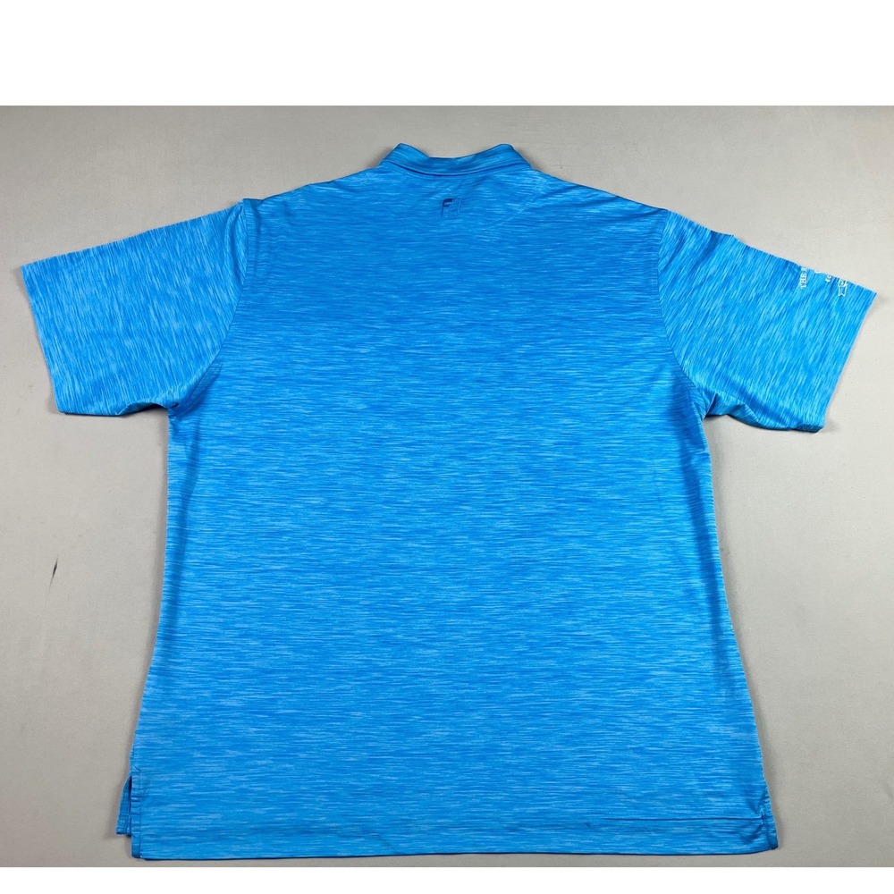 FJ FootJoy Golf‎ Polo Shirt Ryder Cup Mens 2XL XXL Blue Heathered Short Sleeve - Picture 2 of 9
